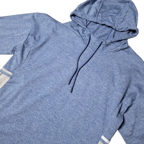 Serene Tangerine Denim Heather Lt Gray Hoodie Sweats Soft Pullover size XXL - Picture 2 of 5